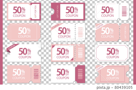 優惠券設計插圖集 優惠券設計插圖集 80439105