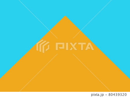 Abstract design orange pyramid pattern on a background of blue sky 80439320