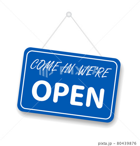 Come in we are open sign vector for graphic design, logo, web site, social media, mobile app, ui illustration Come in we are open sign vector for graphic design, logo, web site, social media, mobile app, ui illustration 80439876