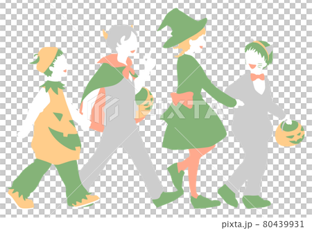 ハロウィンの仮装をする子どもたち 80439931