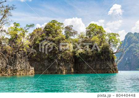 Cheow Lan lake in Thailand 80440448