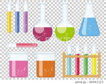 実験器具 ビーカー フラスコ 試験管のイラスト素材