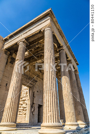Erechtheum temple ruins on the Acropolis  in Athens 80441150