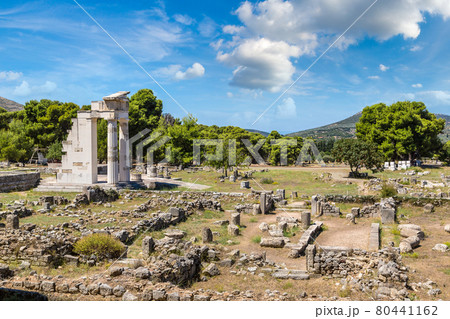 Ruins in Epidavros, Greece 80441162