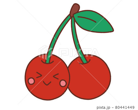 さくらんぼ_3_キャラのイラスト素材 [80441449] - PIXTA
