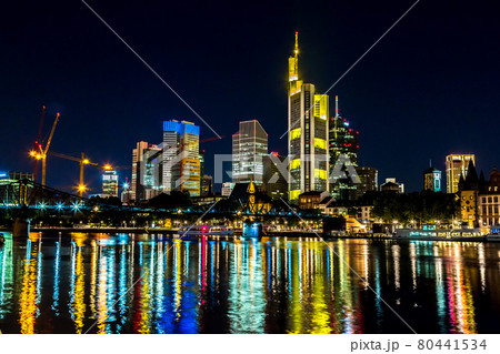 Frankfurt am Main during sunset 80441534