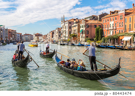 Gondola on Canal Grande in Venice 80443474