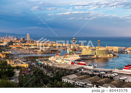 Panoramic view of Barcelona 80443576