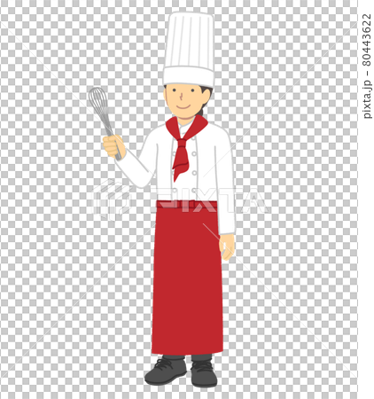 Illustration of a pastry chef woman 80443622
