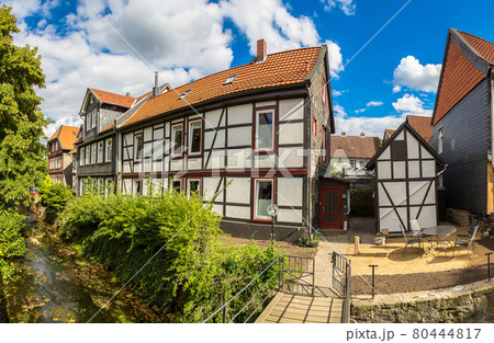 Historical street in Goslar, Germany 80444817