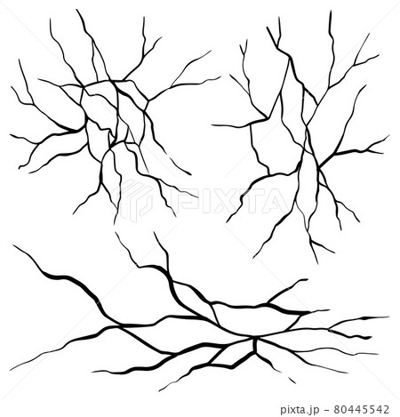Set of hand drawn cracks Isolated on white background. vector illustration. Set of hand drawn cracks Isolated on white background. vector illustration. 80445542