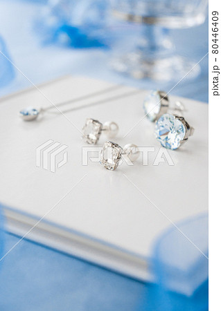 ピアスとペンダント　シルバーのアクセサリー　【プレゼントイメージ】 80446409