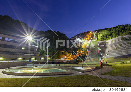 大倉山ジャンプ競技場夜景 大倉山ジャンプ競技場夜景 80446684
