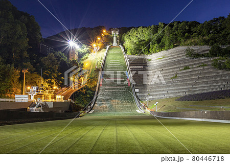 大倉山ジャンプ競技場夜景 大倉山ジャンプ競技場夜景 80446718