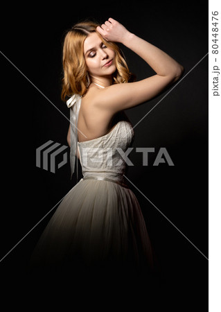 beautiful bride festive look model shooting 80448476