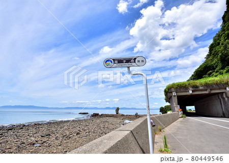 両子岩　ふたごいわ　通称モアイ　島原半島ジオパーク　長崎県南島原市加津佐町　 80449546