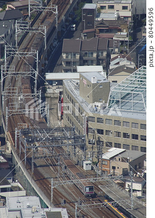 東京スカイツリーから望む：東武スカイツリーライン直通の東京地下鉄半蔵門線8000系 80449596