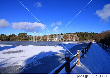 雪化粧の野呂山氷池 雪化粧の野呂山氷池 80451454