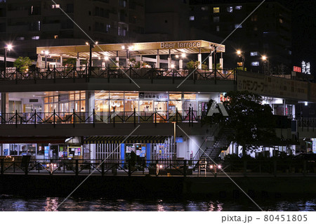 山口県下関市カモンワーフの夜景 山口県下関市カモンワーフの夜景 80451805