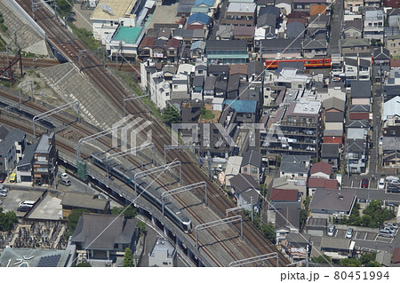 東京スカイツリーから望む：特急リバティけごん（3両編成） 80451994