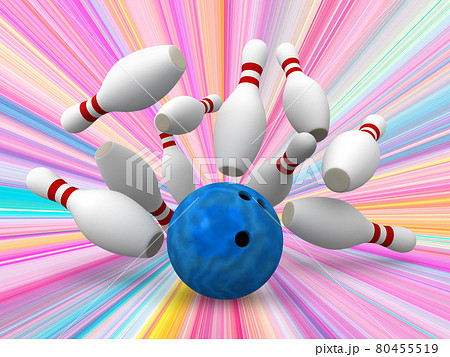 ボウリング ストライクのイラスト素材 ボウリング ストライクのイラスト素材