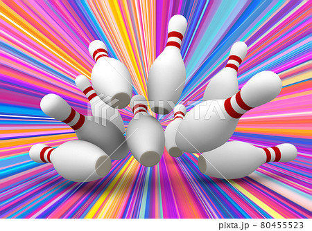 ボウリング ストライクのイラスト素材