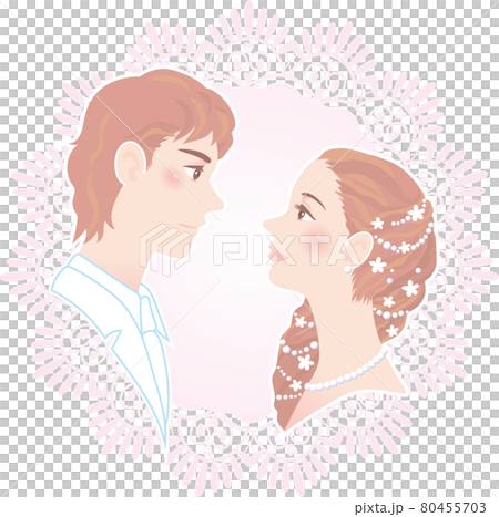 Wedding image Men and women facing each other 80455703