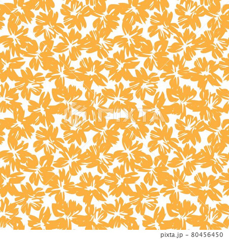 Orange Floral Seamless Pattern Background 80456450