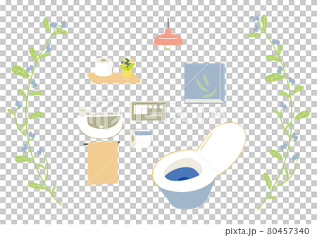 時尚舒適的洗手插畫素材 時尚舒適的洗手插畫素材 80457340