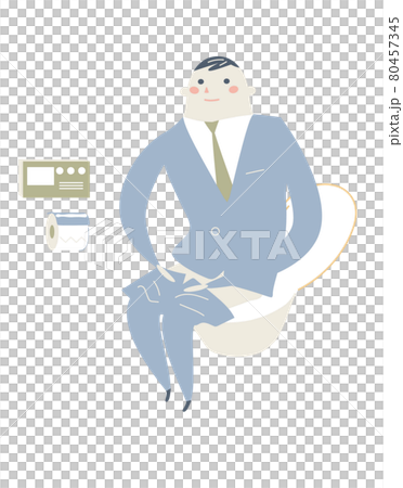 Comfortable toilet space illustration material Comfortable toilet space illustration material 80457345