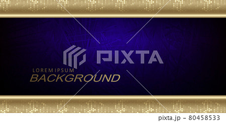 Blue texture illustration with gradient, gold border with mosaic 80458533