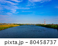 河川と空模様 80458737