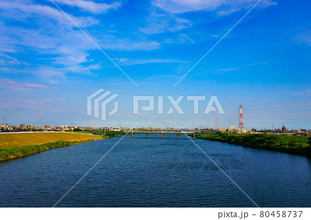 河川と空模様 河川と空模様 80458737