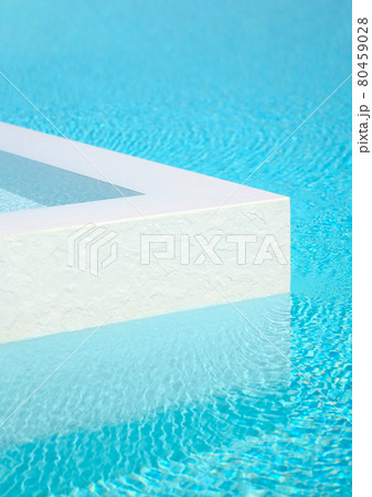 Background for cosmetic products,swimming pool.Geometrical concrete stone podium.Empty showcase,packaging product presentation.Mockup pedestal,sunlight water.Beauty treatment medical skincare concept. Background for cosmetic products,swimming pool.Geometrical concrete stone podium.Empty showcase,packaging product presentation.Mockup pedestal,sunlight water.Beauty treatment medical skincare concept. 80459028