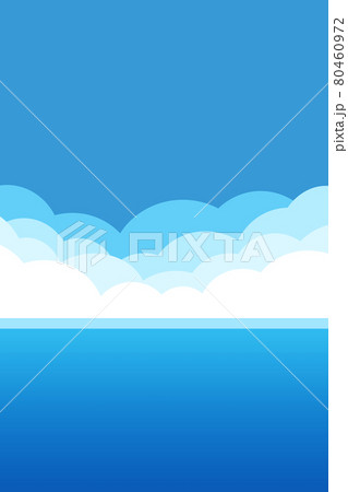 海の背景　長方形　縦　シンプル 80460972