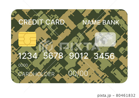 Credit card multicolor template vector with abstract design 80461832