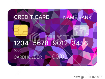 Credit card multicolor template vector with abstract design Credit card multicolor template vector with abstract design 80461833