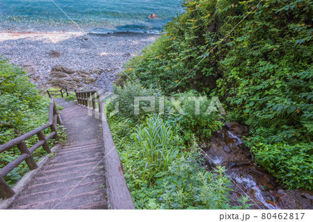 夏の親不知海岸【栂海新道起点】 夏の親不知海岸【栂海新道起点】 80462817