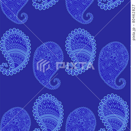 Turkish cucumber pattern in classic style. Traditional motif. Abstract retro texture. Vintage print. 80462827