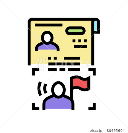 visa as political asylum color icon vector illustration 80465604