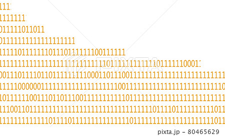 無数に並んだ0と1の数字の列 80465629