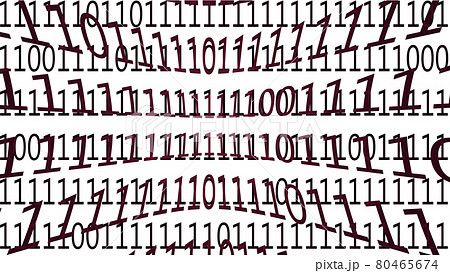 無数に並んだ0と1と歪んで浮き上がる数字の列 無数に並んだ0と1と歪んで浮き上がる数字の列 80465674