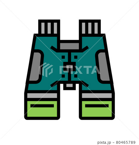 hiking binoculars color icon vector illustration 80465789