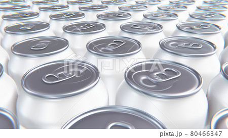 3D render of the milky white aluminum drink cans 80466347