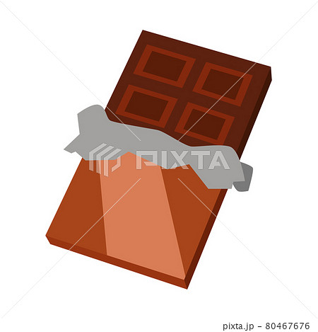 チョコレート 板チョコ バレンタイン イラスト アイコンのイラスト素材