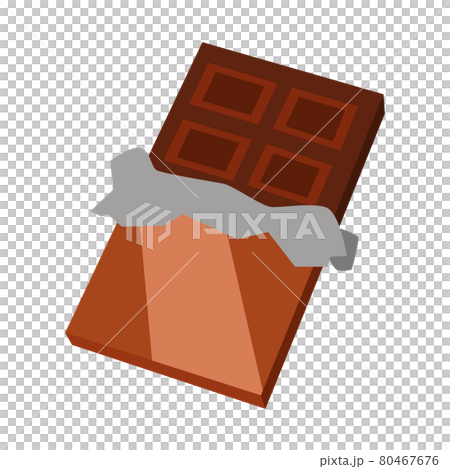 チョコレート 板チョコ バレンタイン イラスト アイコンのイラスト素材
