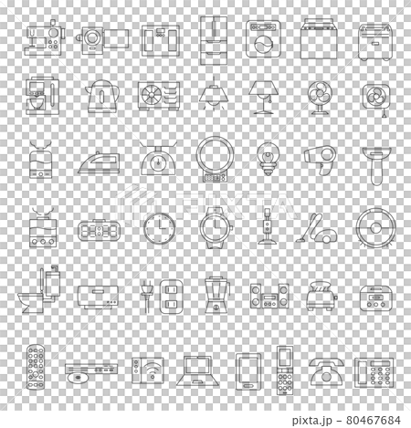 Line drawing icon set for daily necessities 80467684