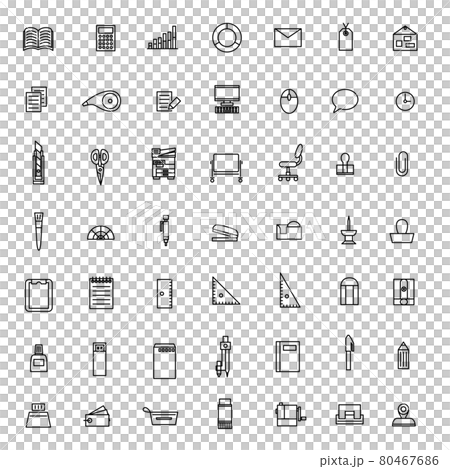 Business and office icon set 80467686