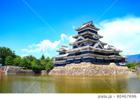 松本市、国宝松本城の風景 松本市、国宝松本城の風景 80467696