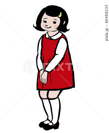 あいさつをする女の子 80468235